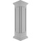Ekena Millwork 12"W x 48"H End Newel Post with Panel, Flat Capital & Base Trim (Installation kit included) NWL12X48EPF0B0 - alternate 7